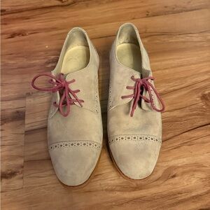 Cole Han Gramercy Oxfords with Pink Laces